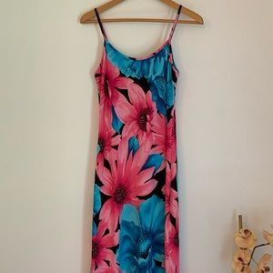 Vibrant Pink and Blue Dress